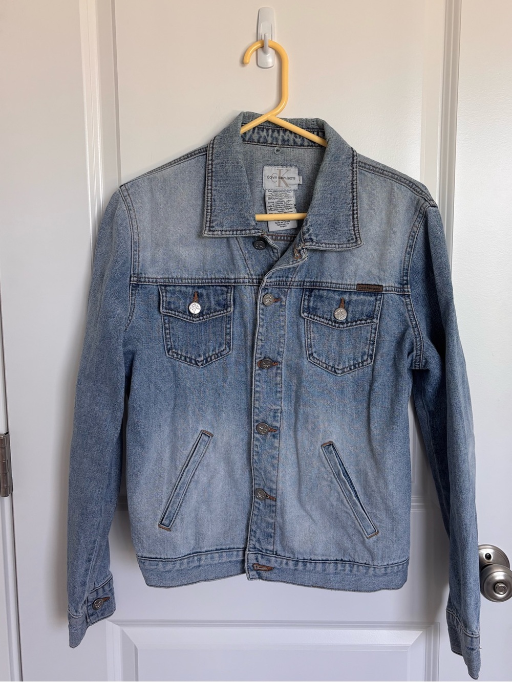 Vintage Calvin Klein Light Blue Denim Jacket Classic Trucker